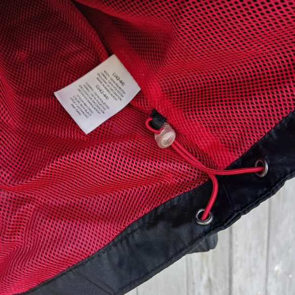 Vtg 90s Starter Full Zip Mesh-Lined Windbreaker Mens Size Large Black Red Lining - Picture 3 of 9